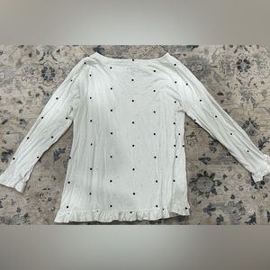 Loft Ruffle Dot Shirt